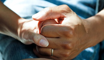 caring hand showing support