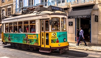 street tram in Portugal