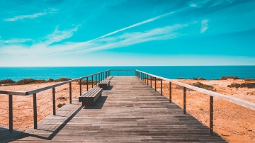 Ramp leading to a beach