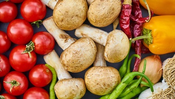 flatlay of vegetables